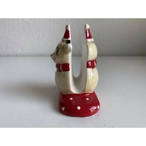 Johanna Parker Christmas Reindeer Ceramic Napkin Holder Holiday NEW - Picture 4 of 14